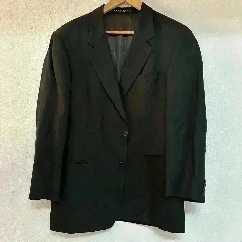 Boss Hugo Boss Designer Blazer Suit Jacket 100% Linen 42R